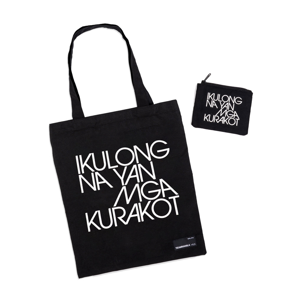 TEAM MANILA  IKULONG TOTE BAG BLACK