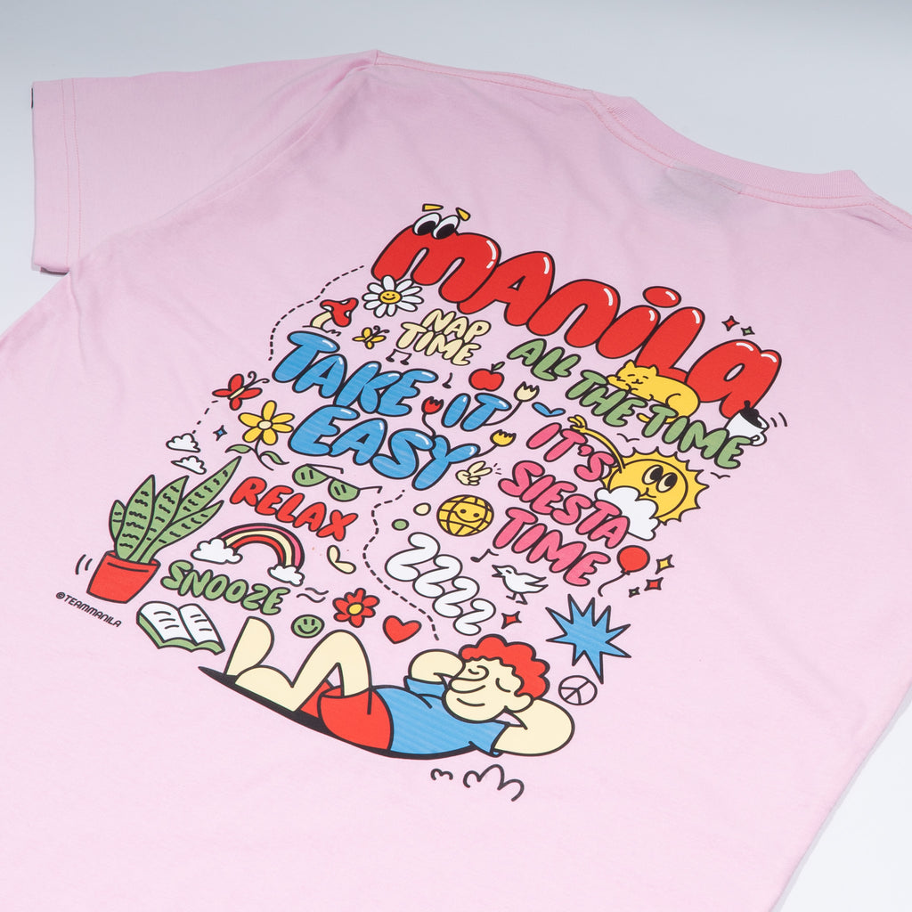 TEAM MANILA TAKE IT EASY TSHIRT PINK