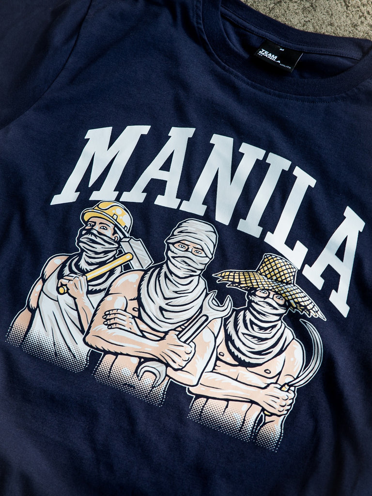 TEAM MANILA TM X ANG GERILYA TSHIRT NAVY BLUE