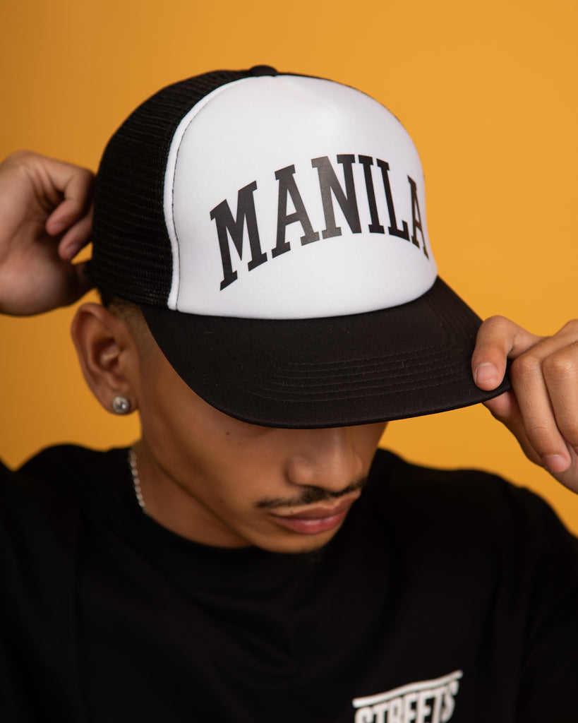 TEAM MANILA ACADEMIC TRUCKER CAP WHT/BLK