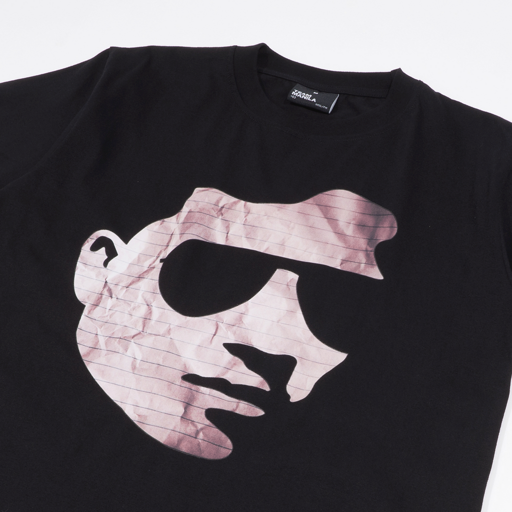 TEAM MANILA RZL CRUMPLED TSHIRT BLACK
