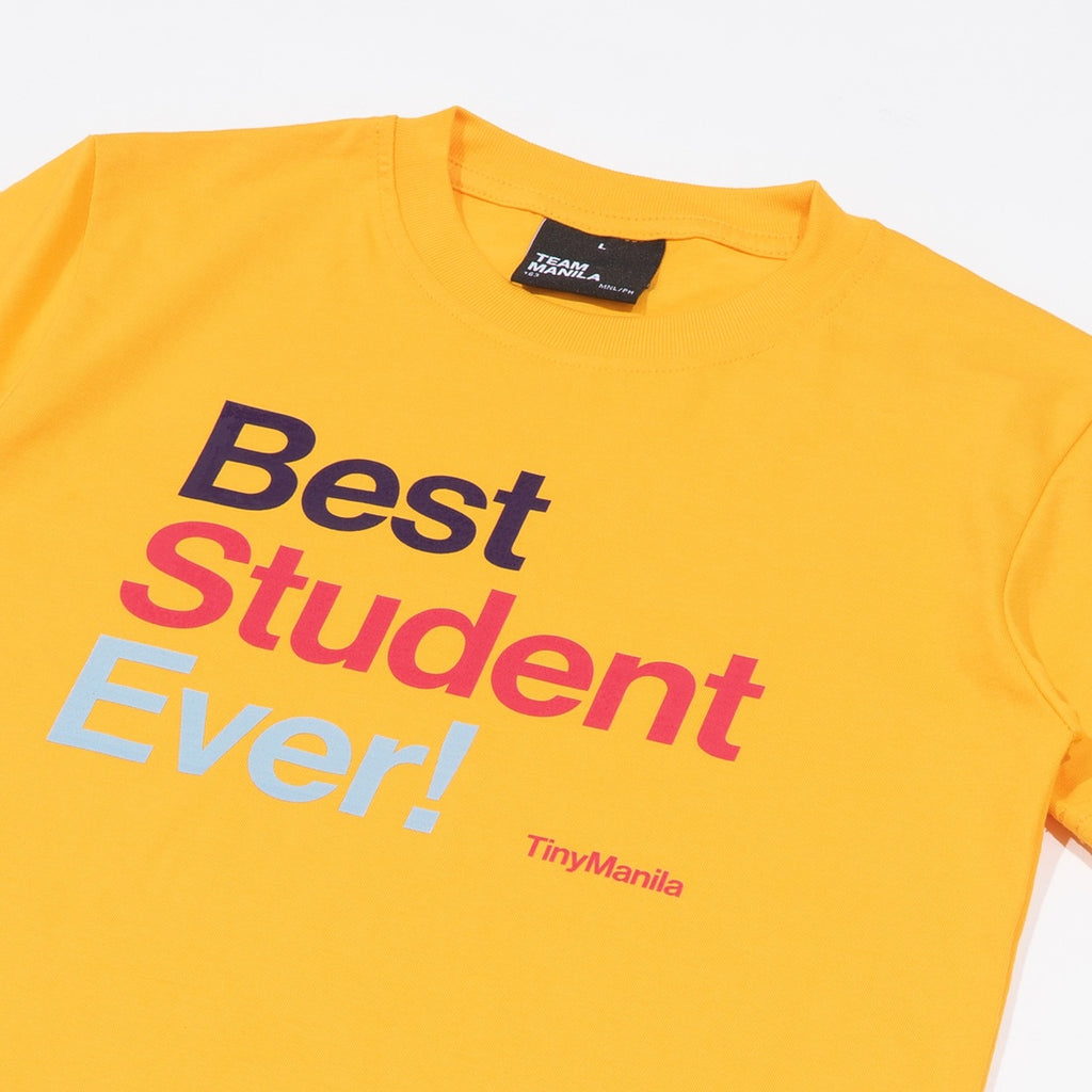 TINY MANILA BEST STUDENT TSHIRT FOR KIDS CHROME YELLOW