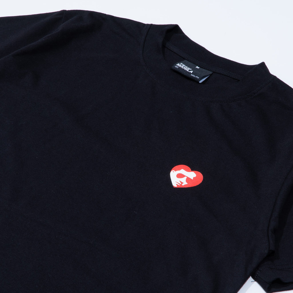 TEAM MANILA RZL HEART TSHIRT BLACK
