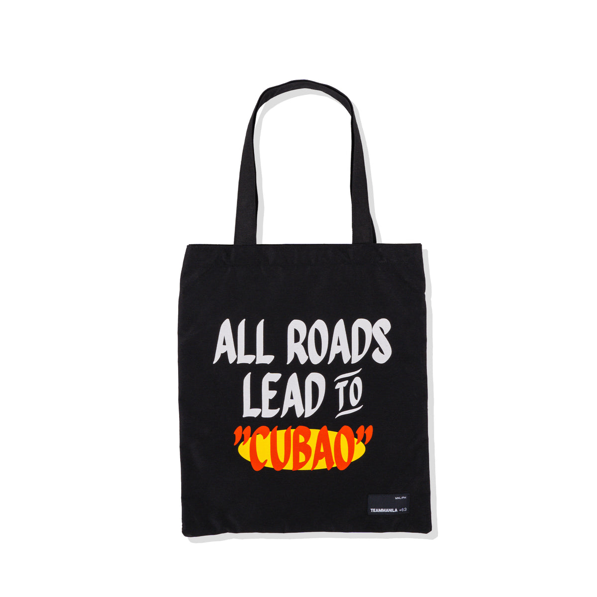 TEAM MANILA ROAD 2 CUBAO TOTE BAG BLACK TeamManila Lifestyle